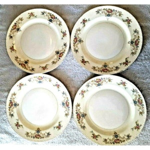 Vintage~ HOMER LAUGHLIN ~ Eggshell Georgian USA ~ Lot of 4 Dinner Plates 9 7/8&quot;