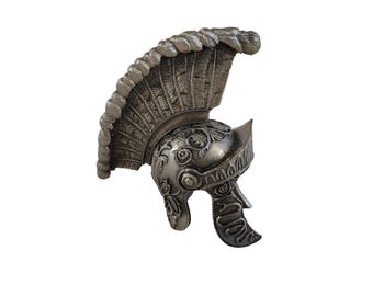 Vintage mini Spartaanse Romeinse centuriaanse tinnen helm 4 x 4 inch jaren 80 verzamelobject
