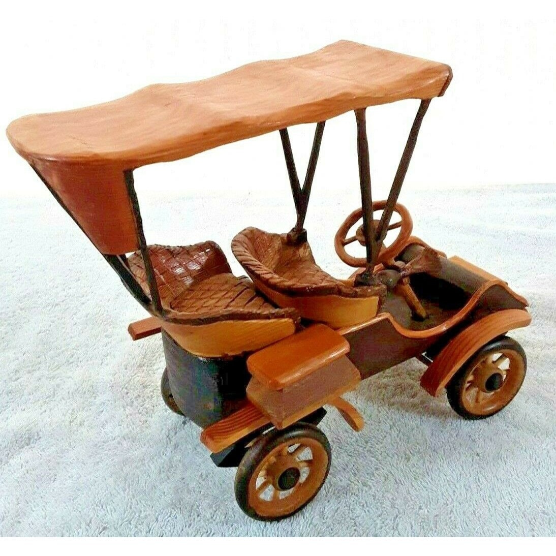 Vintage Wooden Wagon With Hand Brake