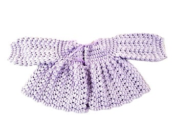 New Lavender Purple Baby Sweater Handmade 12-18 mos Acrylic Knitted Soft Gift