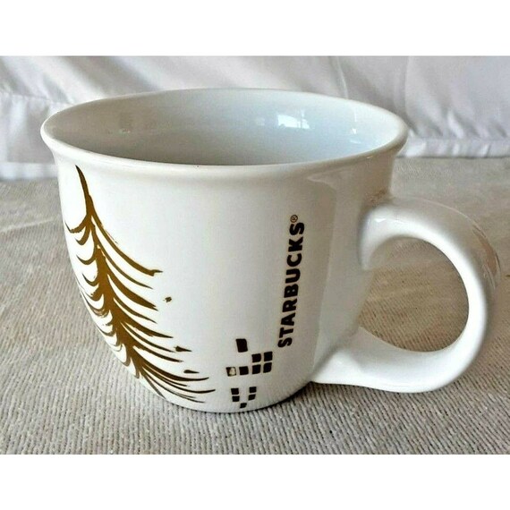 Starbucks 14 oz Ceramic Holiday Travel Coffee Mugs Lot of 2