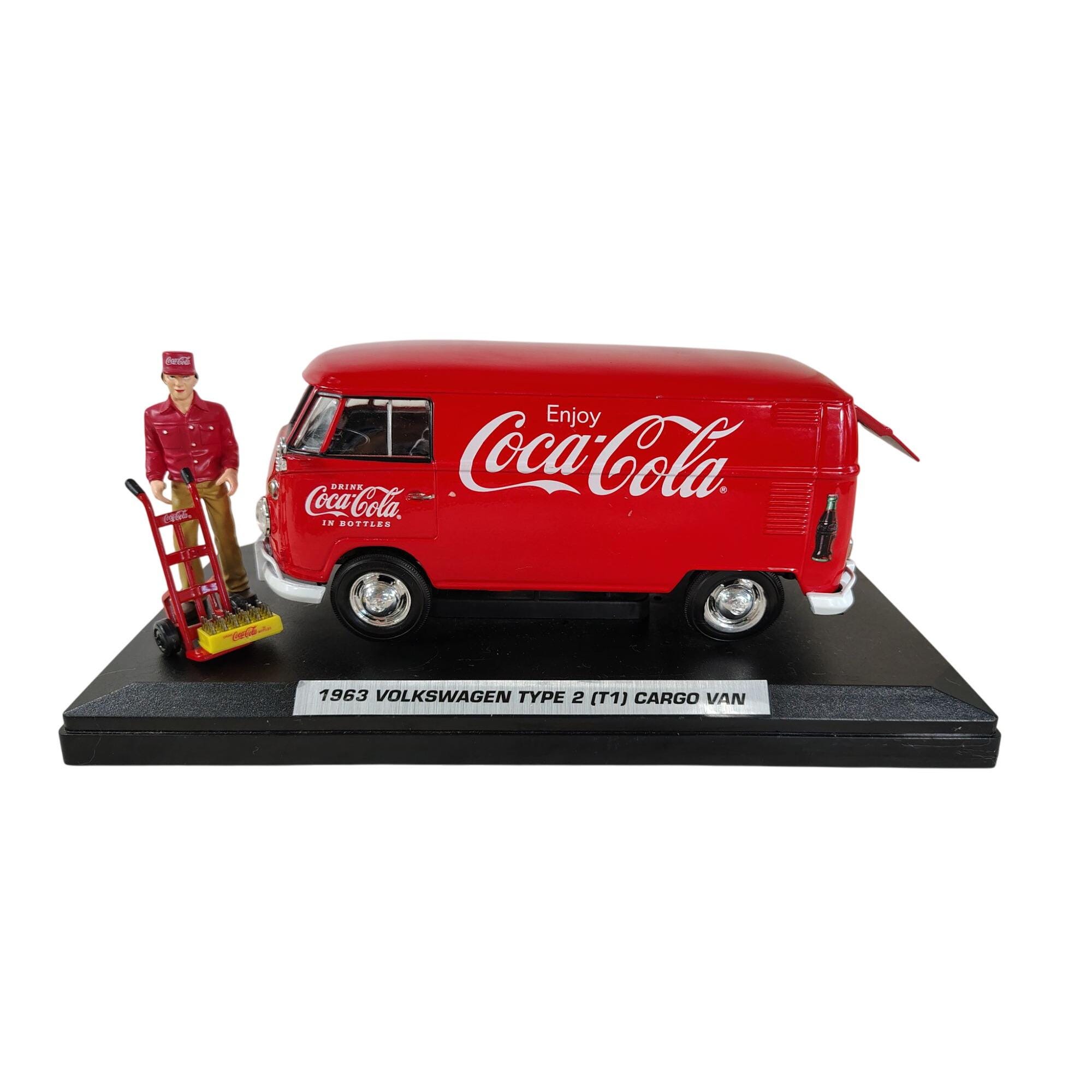 1963 Volkswagen T1 Coca Cola Cargo Van With Driver Hand Cart Coca