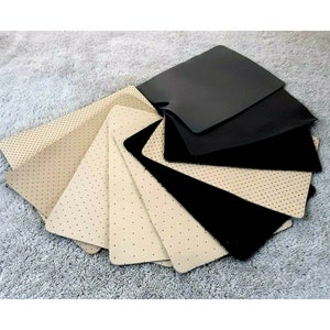 7" x 5" ~ Lot of 10 ~ Variety Colors Leather Rectangle Craft Pieces  ~ USA Soft