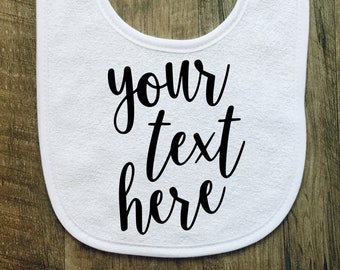 Thread Perfect Shower Set or Birthday Gift You Pick All Set of Four Monogrammed Baby Bibs Fonts Colors