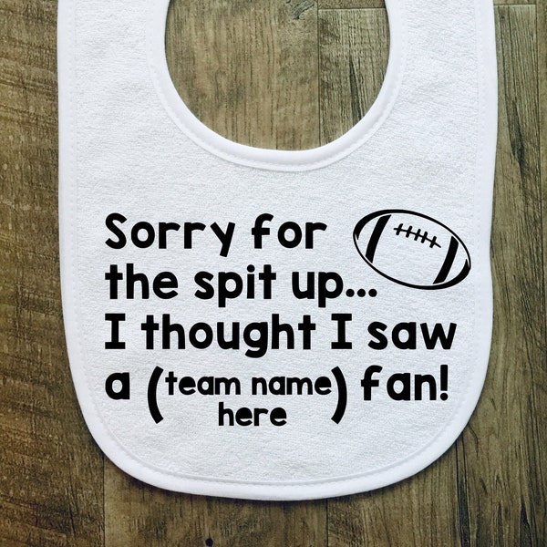 Football Baby Bib Etsy