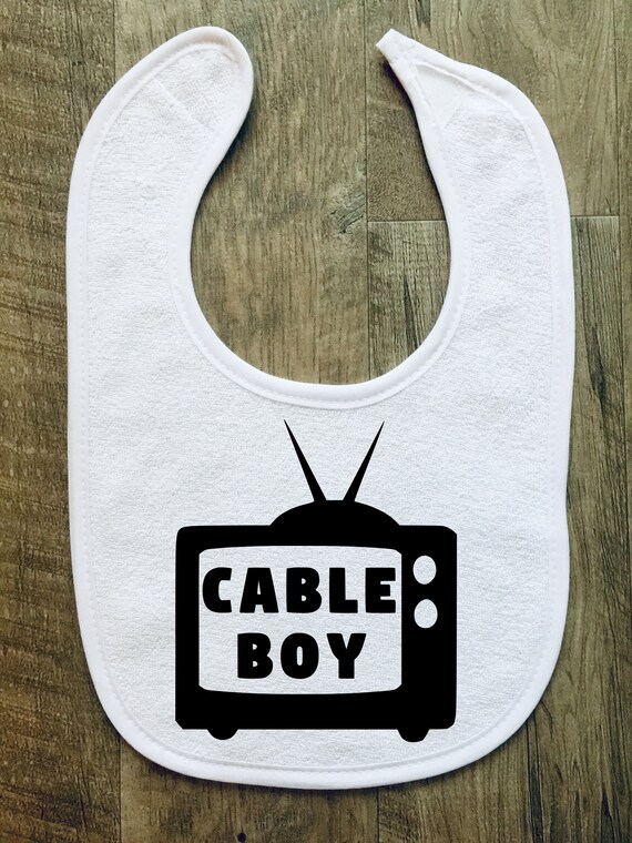 Cable Boy Baby Bib Seinfeld Personalized Customized Baby Shower  Gift Baby Boy Baby Girl Funny Kramer Quote TV