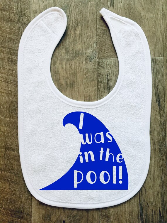 I Was In the Pool! Baby Bib Seinfeld George Costanza Personalized  Customized Baby Shower Gift- Baby Boy Baby Girl Funny