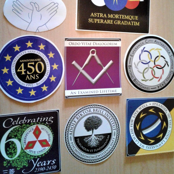 Terra Ignota stickers! Brill Institute, Utopians, Cousins