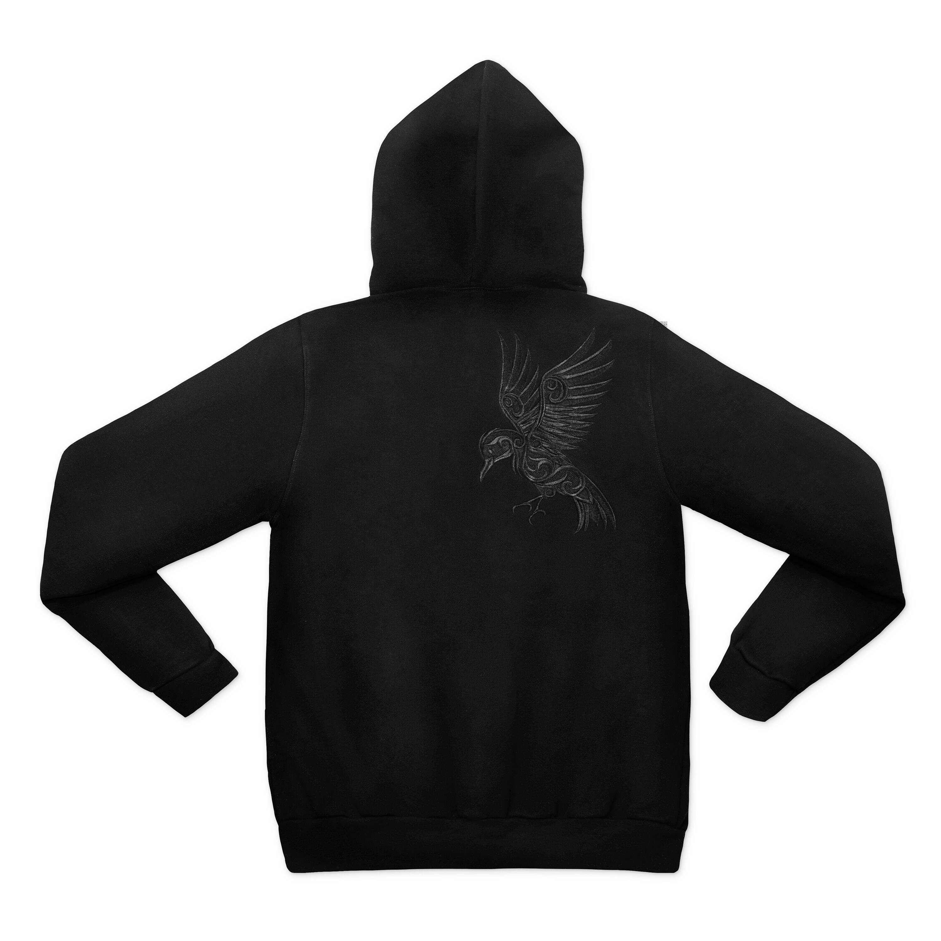 Embroidered Ravens Full Zip Hoodie Etsy