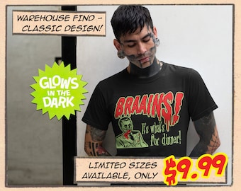 GLOW "BRAAINS" - "It's What's For Dinner" Tee - Classic Stock