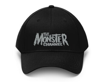 Official MONSTER CHANNEL logo cap - ghostly grey variant