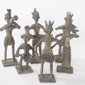 Dhokra musician figures ,bronze / brass ,tribal Indian
