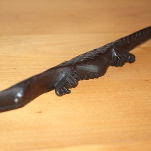 Hand carved crocodile