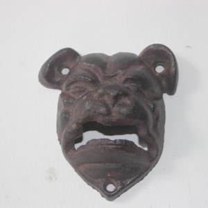 Bull dog cast iron bottle opener