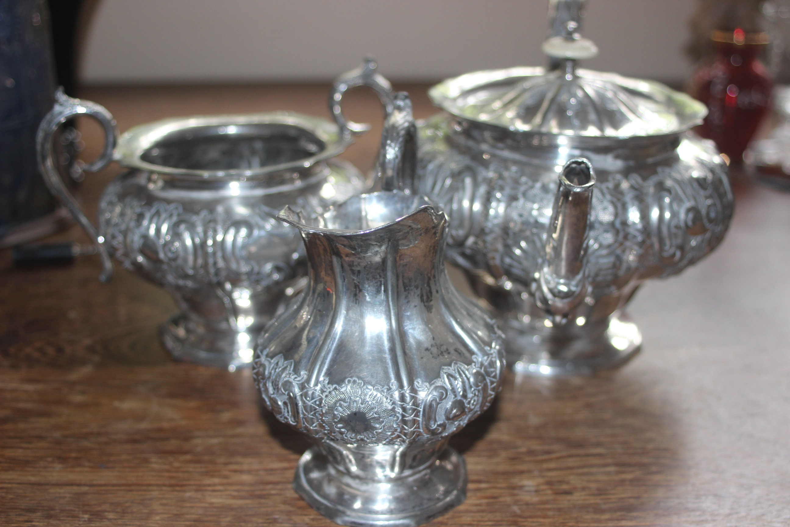 Georgian Styled Silver Plated Tea Set ,antique - Etsy