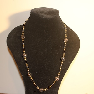 Vintage aventurine murano glass beaded necklace