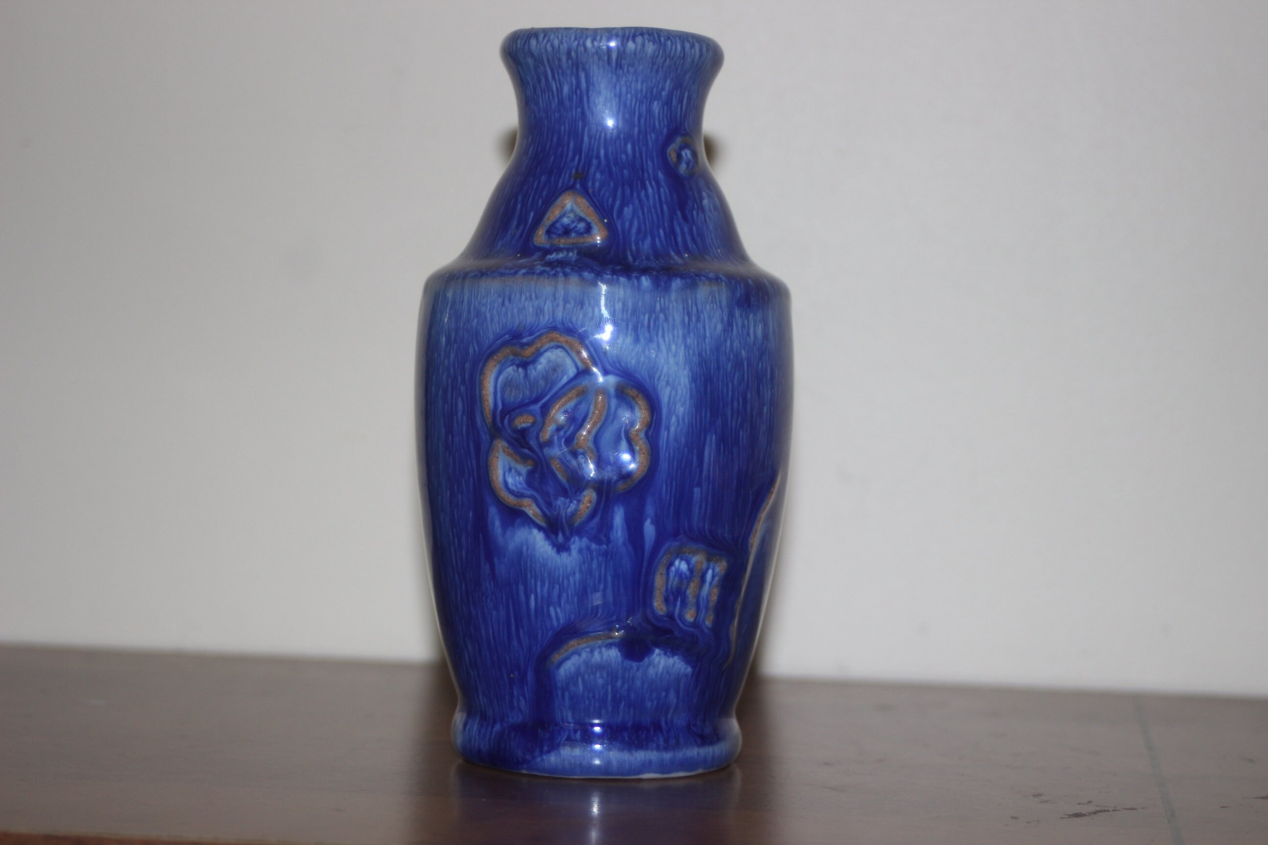 Awaji Pottery Vase Blue / White ,japanese Pottery - Etsy Australia