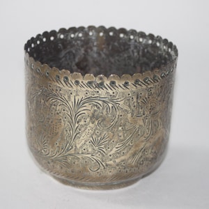 Antik dekorativ kruka, indisk, jagad mässing Jardinière-kruka, viktoriansk