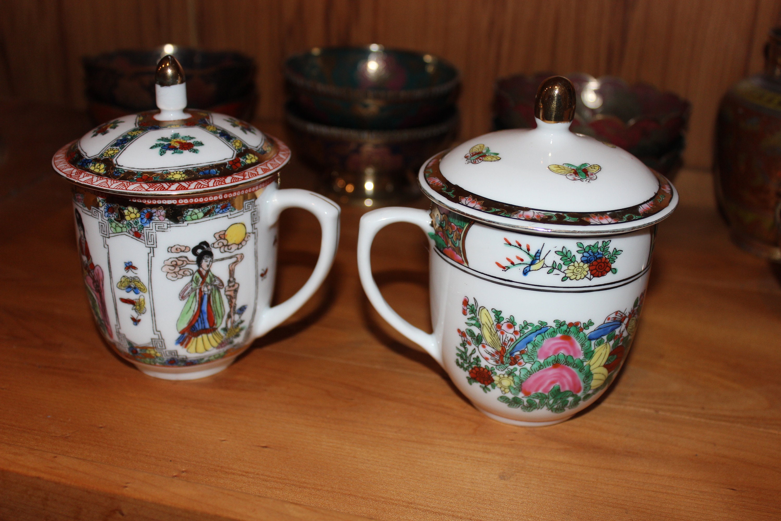 Chinese Lidded Wedding Tea Cups Etsy UK