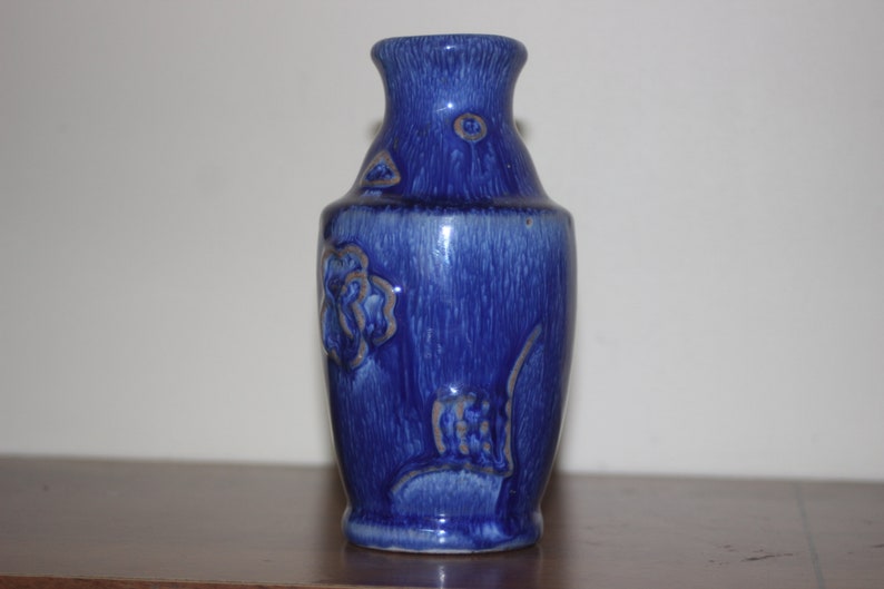 Awaji Pottery Vase Blue / White ,japanese Pottery - Etsy Australia