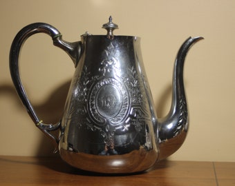 シルバーティーセット 4点 - シルバープレートトレイ 脚付きティー