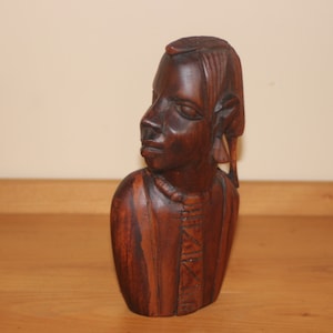 Hand carved African bust