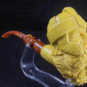 The gimli meerschaum pipe, block meerschaum,Turkish meerschaum, Special meerschaum pipe design, hand carved meerschaum pipe