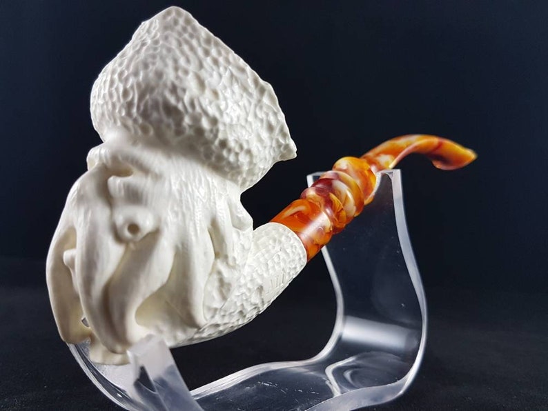 octopus pirates of the Caribbean meerschaum pipe hand carved meerschaum block meerschaum