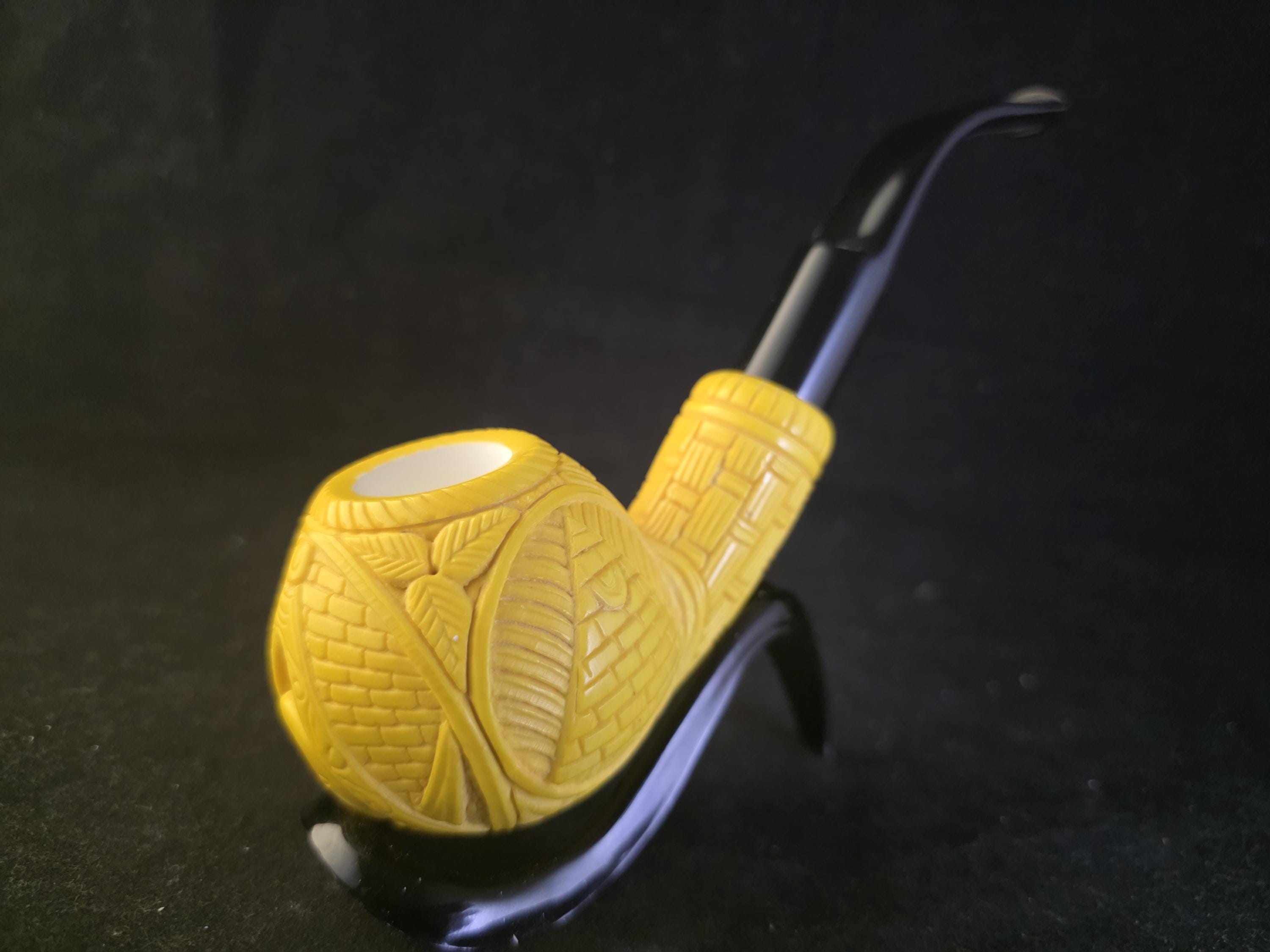 Masonic Figure Meerschaum Pipe, Premium Handmade Meerschaum Pipe With ...
