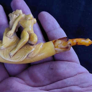 Pretty lady meerschaum cigaretteholder, hand carved cigaretteholder