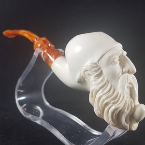 Dunhill meerschaum pipe, Hand carved pipe, unsmoked pipe, Turkish meerschaum