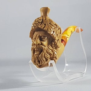Wine God meerschaum pipe, the best quality meerschaum pipe, hand-carved meerschaum pipe, unsmoked pipe, Turkish meerschaum