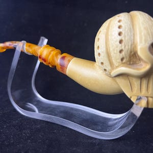 Skull Design Meerschaum Pipe – Octopus Skull Design, Unique Collectible