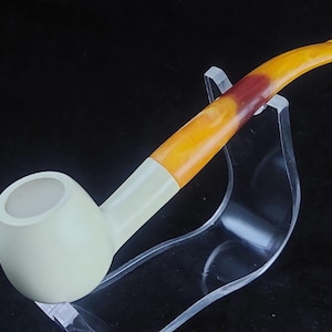 Classic Straight Meerschaum Pipe - Everyday Use Meerschaum Pipe - Lightweight Meerschaum Pipe