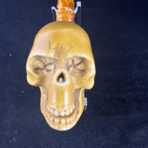 Pipa di schiuma di mare dal design speciale con teschio - Meerschaum turco fatto a mano, pipa di schiuma di mare intagliata a mano, pipa di schiuma di mare a blocchi