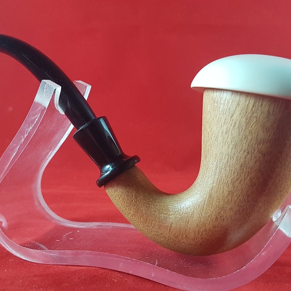 Calabash Meerschaum pipe, pipe à fumer sculptée à la main, la pipe meerschaum de la plus haute qualité, vrai bloc première qualité meerschaum pipe