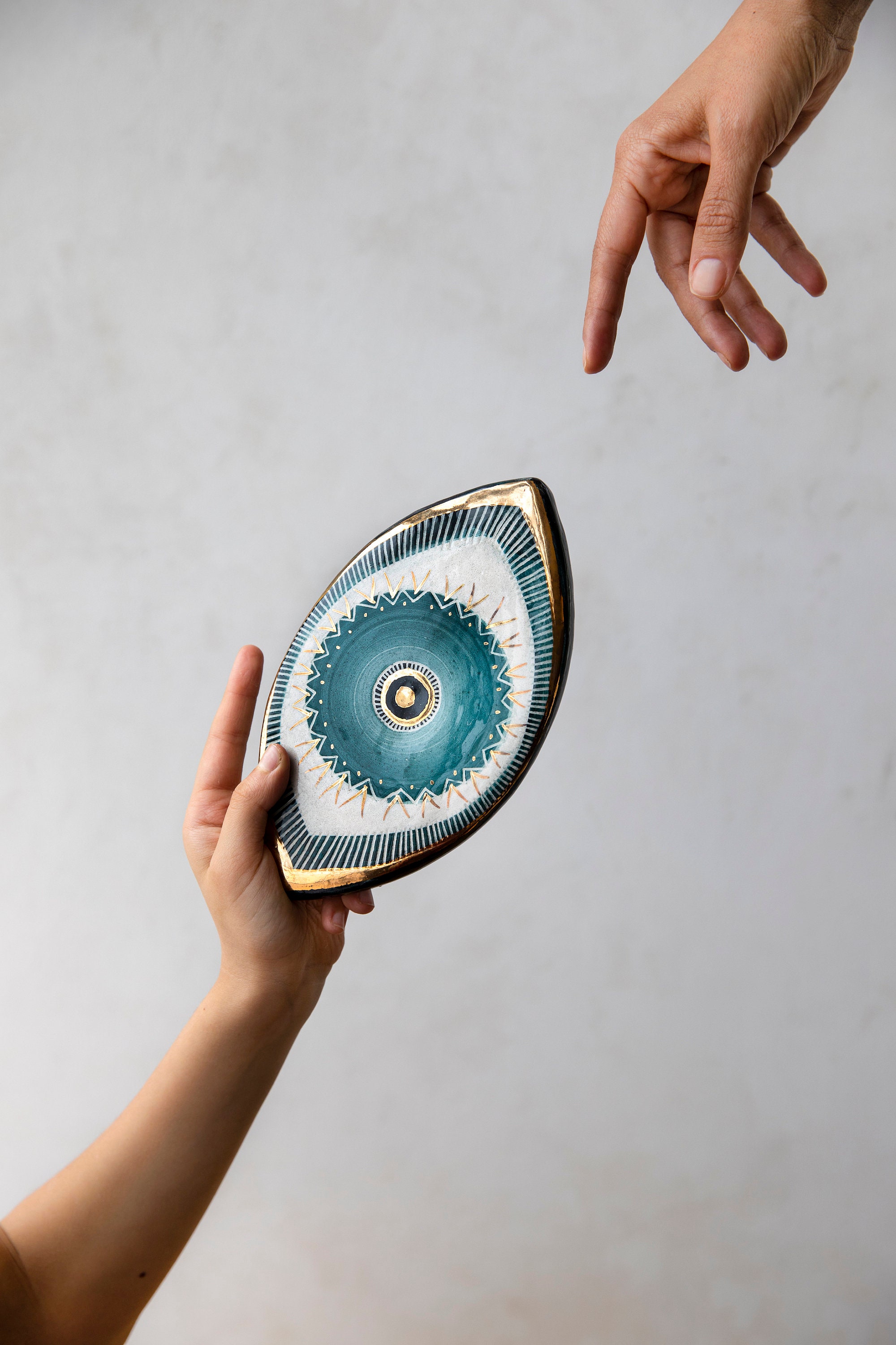 Handmade Ceramic Evil Eye the Eye Large / Wall Hanging hq nude image