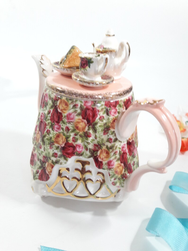 Royal Albert Old Country Roses Chintz Teapot Earthenware Etsy