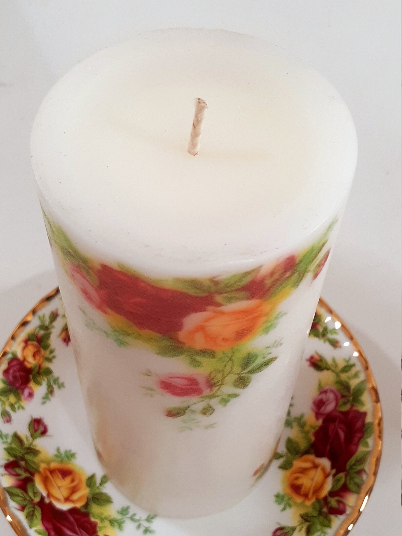 Royal Albert Old Country Roses Candle Saucer Candle Stick Etsy