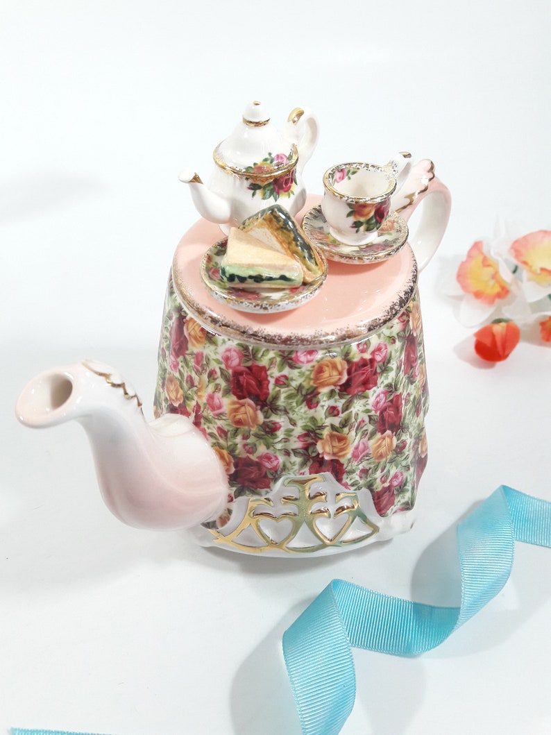 Royal Albert Old Country Roses Chintz Teapot Earthenware Etsy