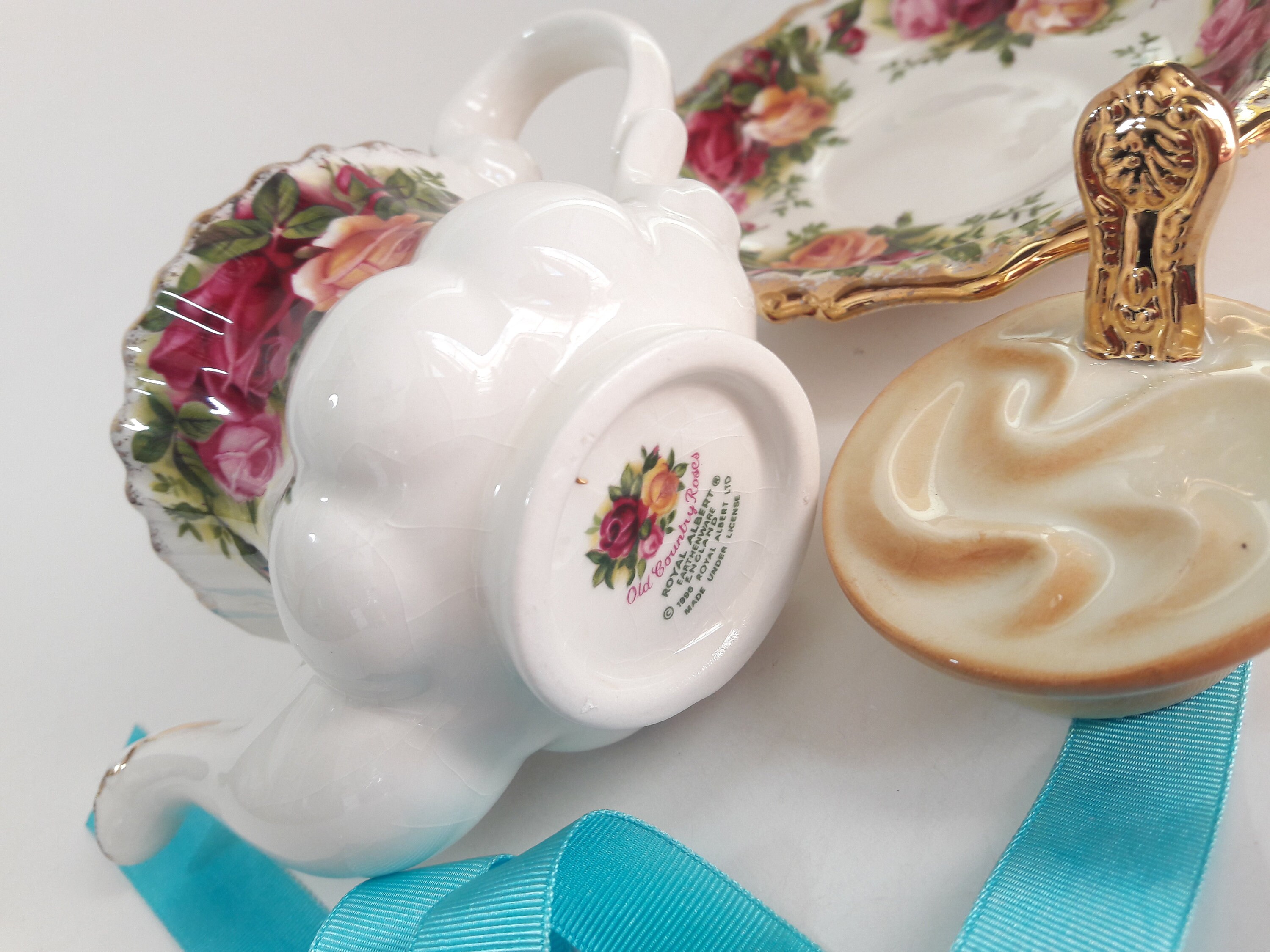 Royal Albert Old Country Roses Teapot Cardew Earthenware Etsy