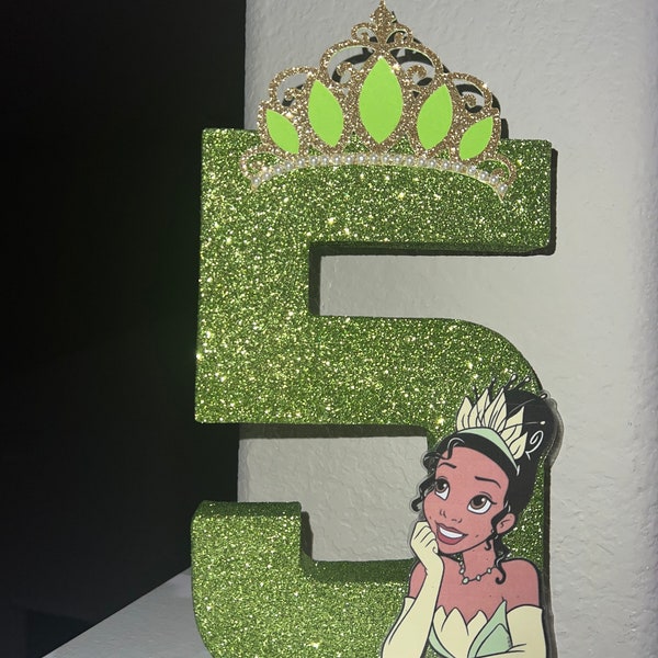 Inspired Princess and the Frog glitter Number party Decor