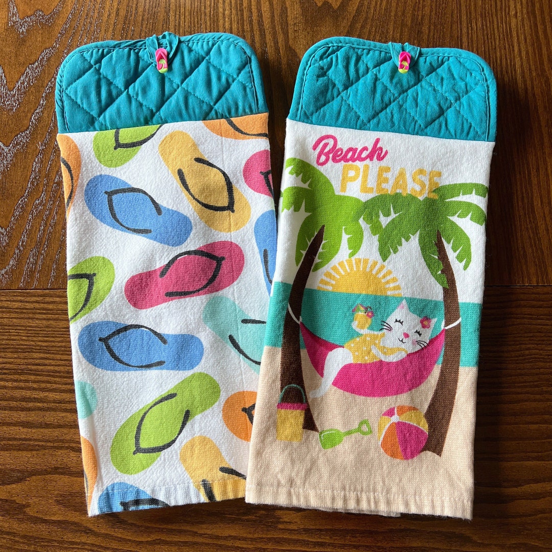 Beach Hanging Kitchen Towels Beach Towels Pot Holder Top Etsy