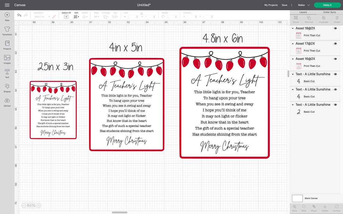 Teacher's Light Printable Card Poem for Friendship Etsy Ireland
