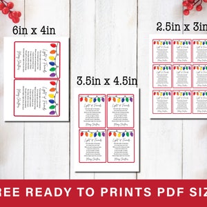 Light of Friends Printable Card Poem for Friendship Ornaments PDF PNG ...