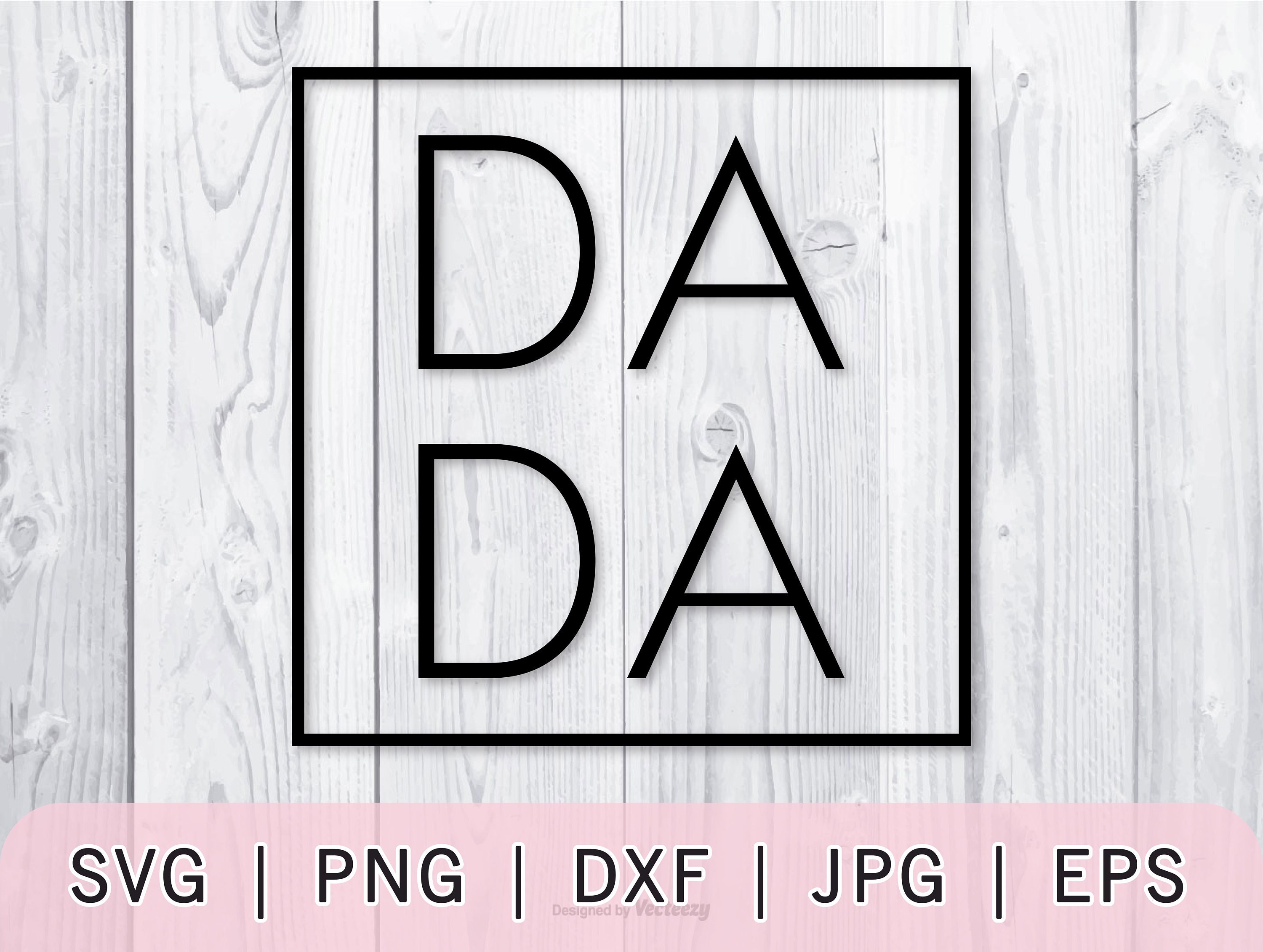 Dada with Square Frame Outline SVG | Mothers Day |Mama SVG | Mom Shir…