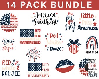 4th of July SVG Bundle | American Patriotic Independence Day | Fourth of July PNG Cricut Cut File