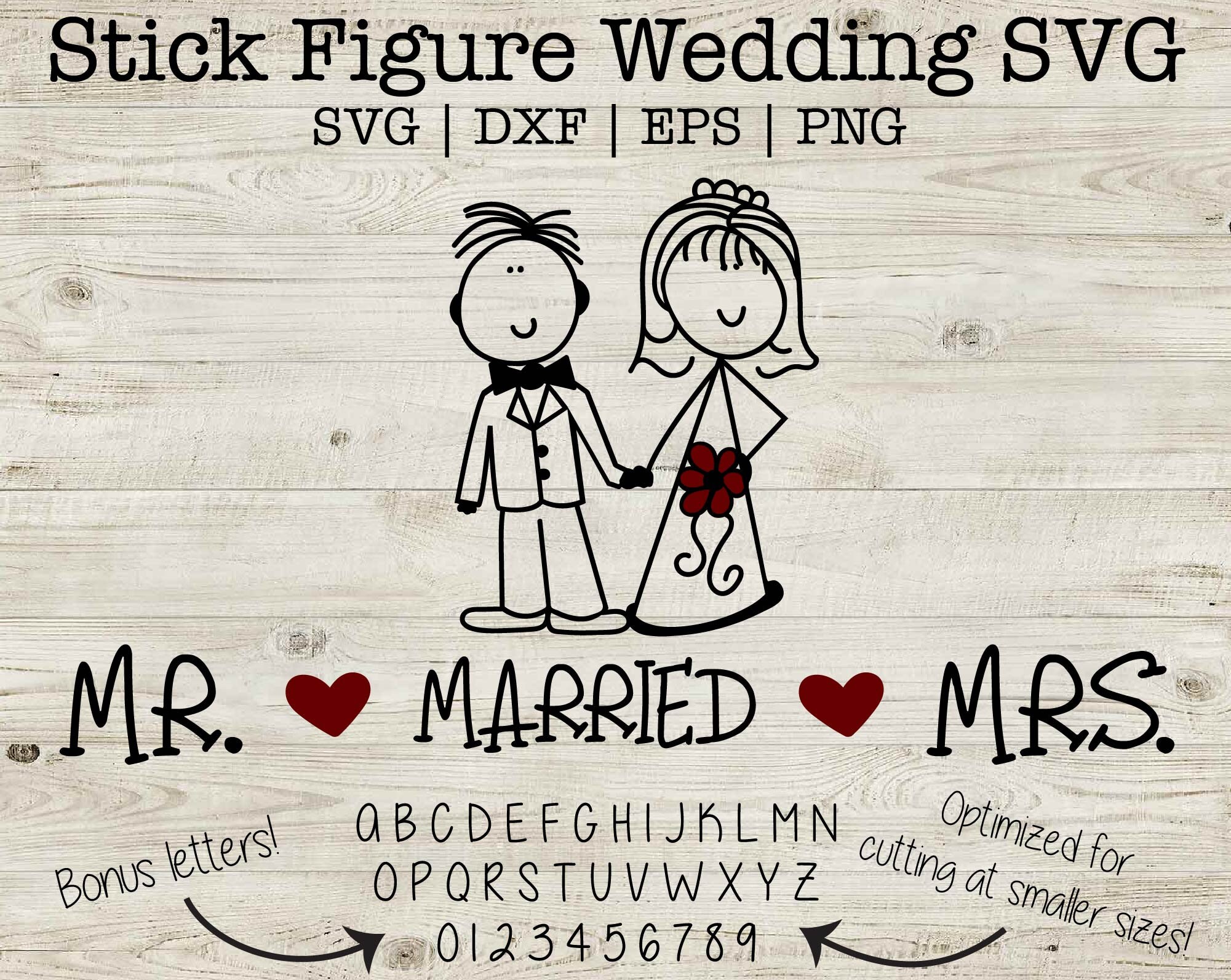 Download Wedding Stick Figure Ornament Svg Stick People Bride Groom Etsy