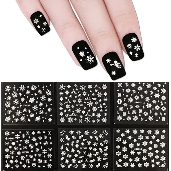 Snowflake Nails Etsy