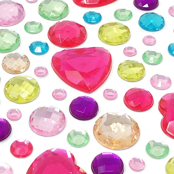 3D Gem Stickers Self Adhesive Jewel Crafts Sparkly Rhinestone